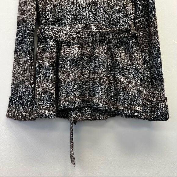 525 America Wool Blend Marled Knit Ombré Fit & Flare Peplum Wrap Cardigan, Med - Picture 10 of 15